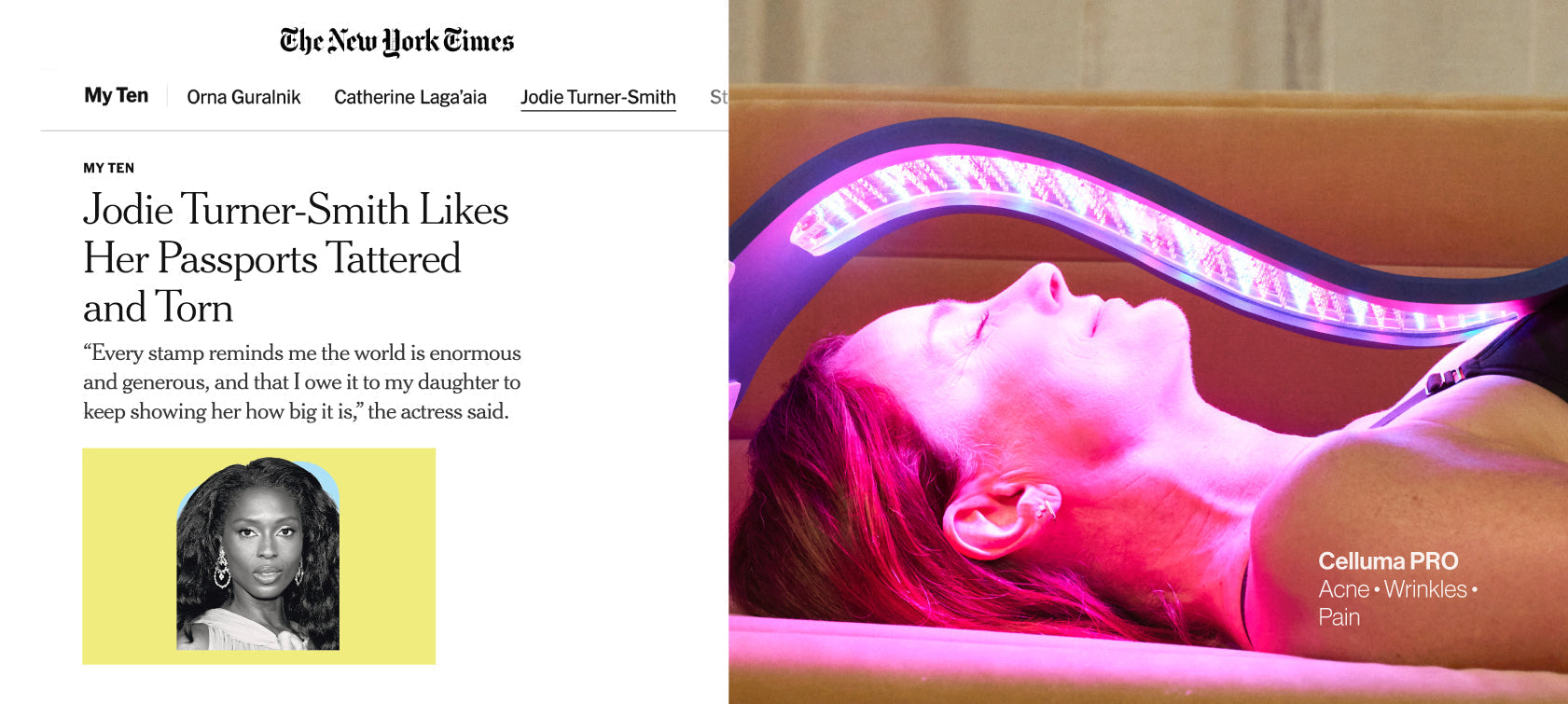 Celluma PRO featured in The New York Times