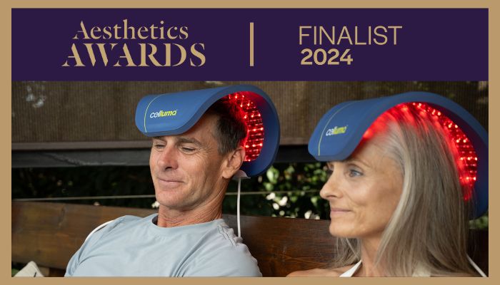 Aesthetics Awards Finalist 2024 for the Celluma RESTORE to treat Hair Loss