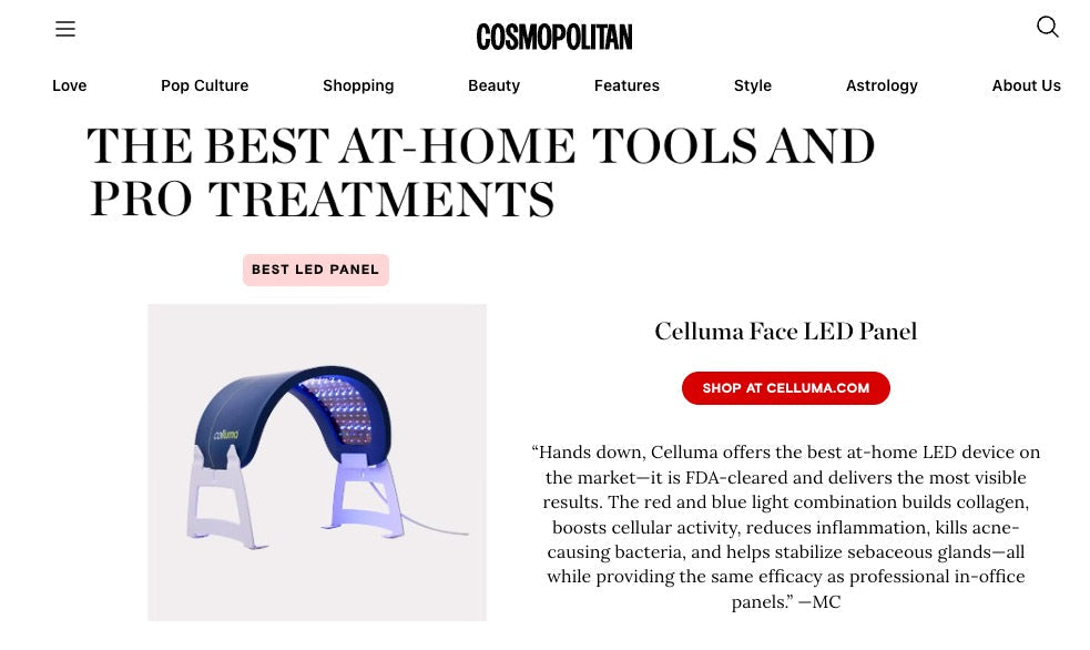 Celluma FACE Wins Best At-Home Tool 2025