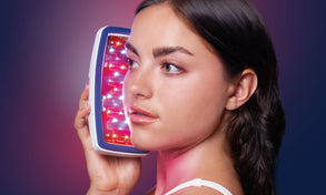 Woman using the all new Celluma POD device