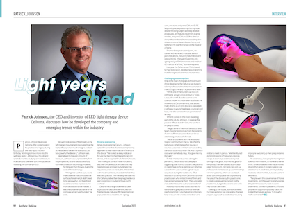 Celluma Featured in Aesthetic Medicine Magazine