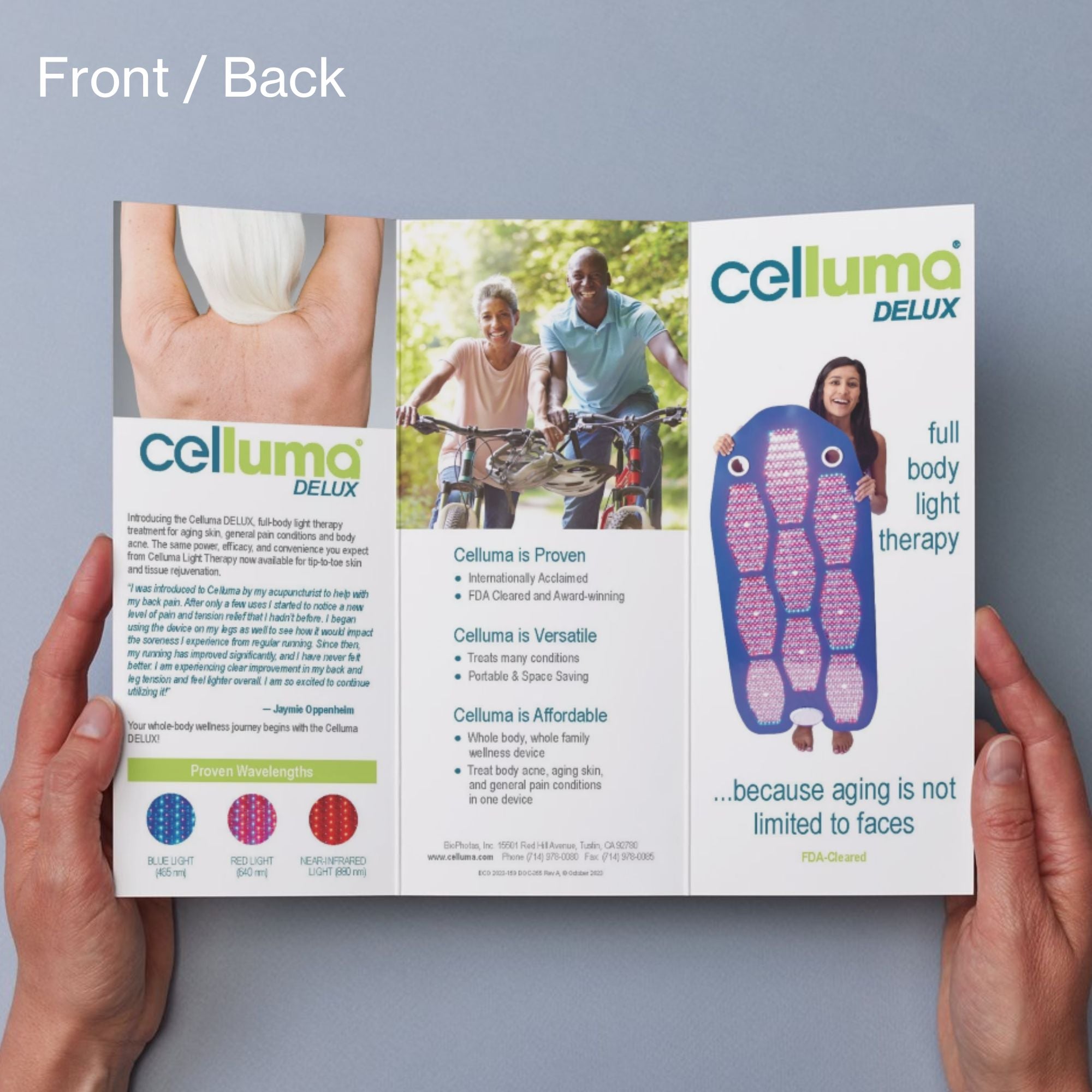 The front/back of the DELUX patient brochure.