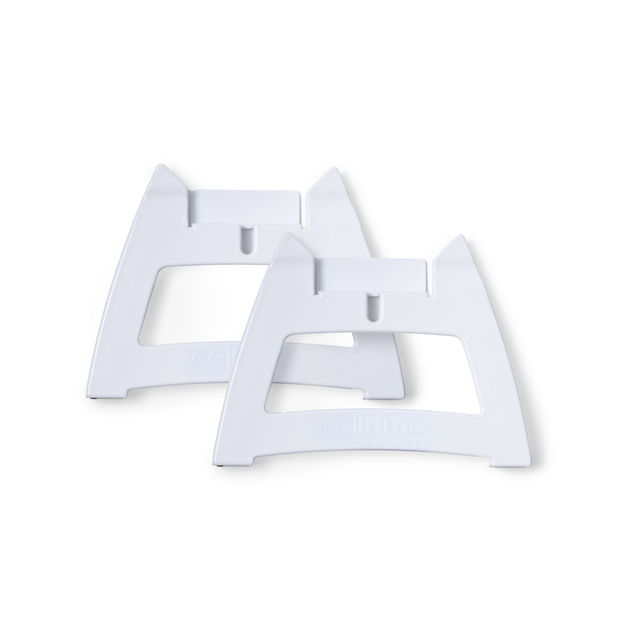 Celluma facial rest stand two-pack accessory on white background for supporting LED light therapy devices