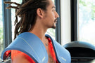 Using Celluma device on shoulders for treating pain